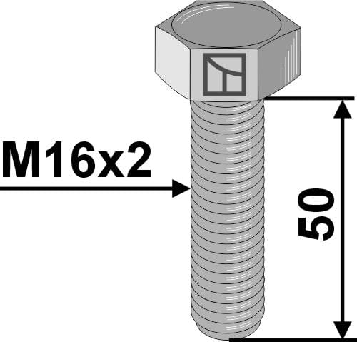 Hex bolt M16x2x50 without nut