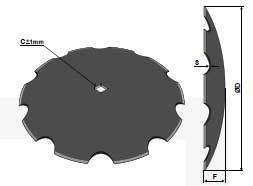 BL30176 Gezahnte Scheibe Ø710x6