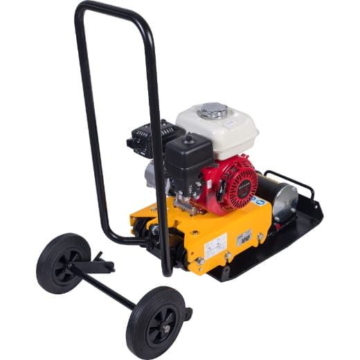 Forward-running vibratory plate compactor PCB12-35 with Honda GX160 engine, 12 kN centrifugal force, including transport