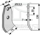 BL4187 Klinge 130x75 für Taarup