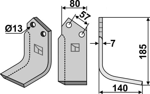 BL5305 Fräsmesser R - passend zu Huard 226096