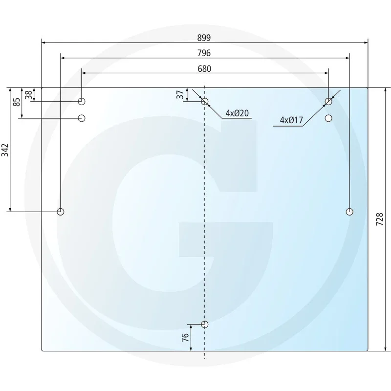 Rear window - suitable for Fiat Winner F100 series