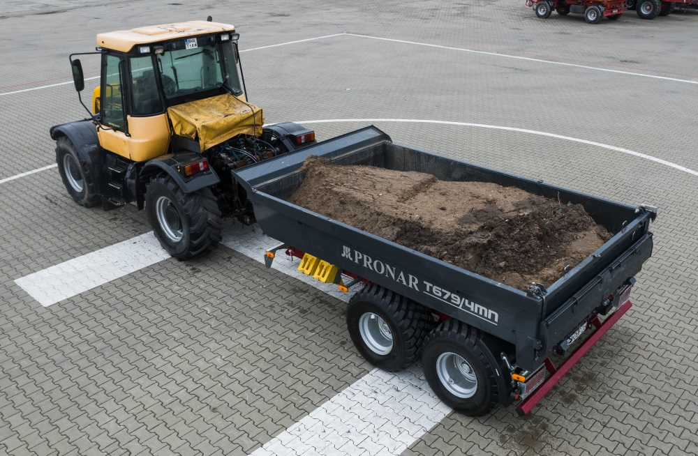 tractor, towed trailer, soil, earth, construction vehicle