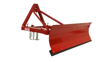 Schneepflug, Schneeschieber, Korpusrot, Metallkonstruktion, Anhängerblende
