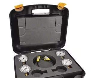 Hydraulic measuring case set analogue - 0-600bar