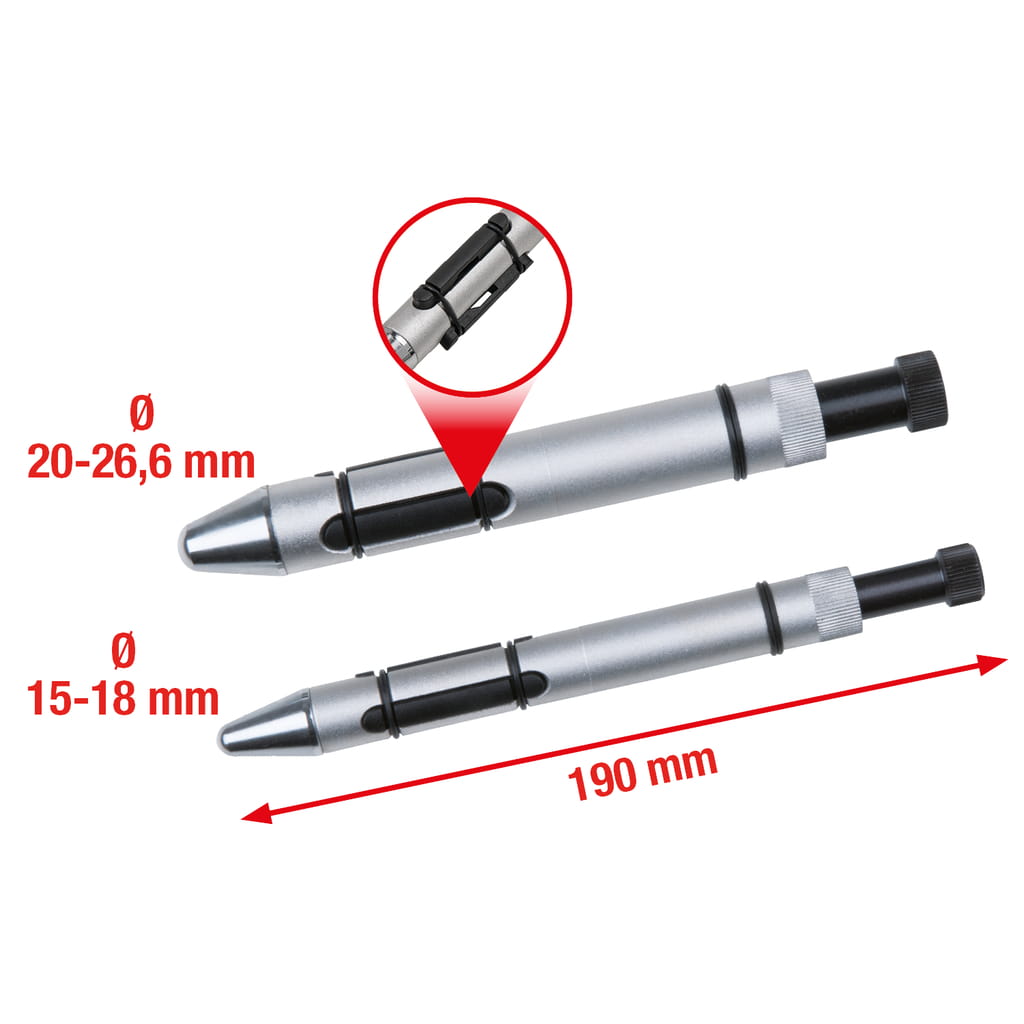 KS Tools Coupling Centering Mandrel Set Ø 15.0 - 26.6 mm, 2-piece