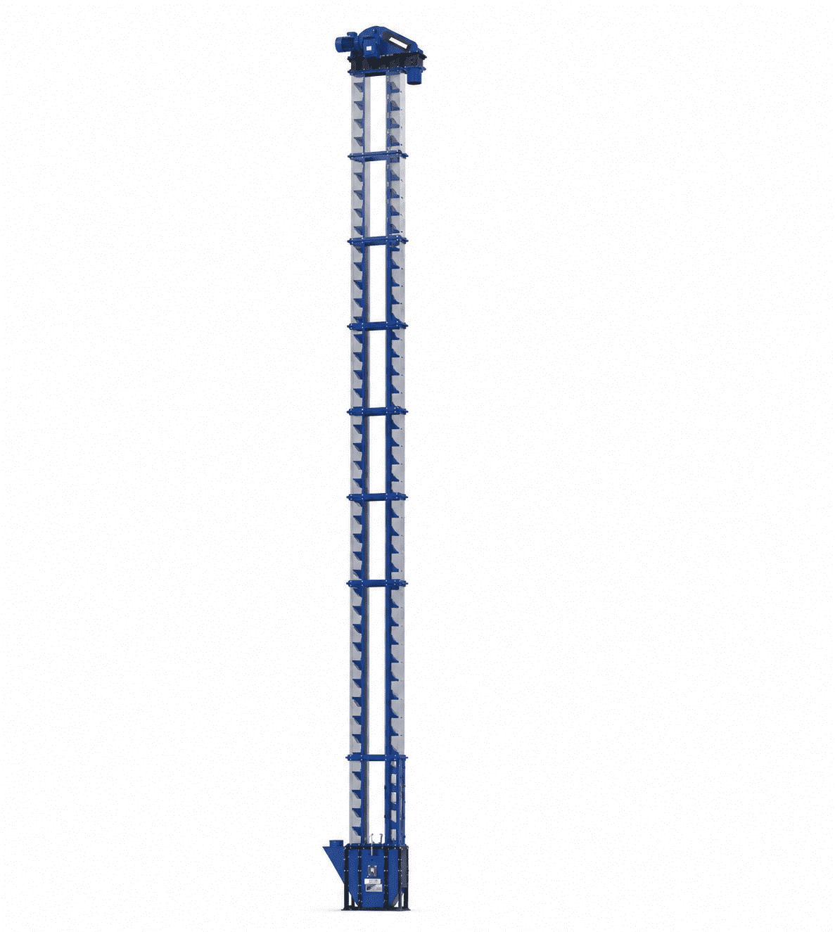 Becherelevator 9,5 m · Vertikales Becherwerk für Getreide & Schüttgut · bis 10 t/h