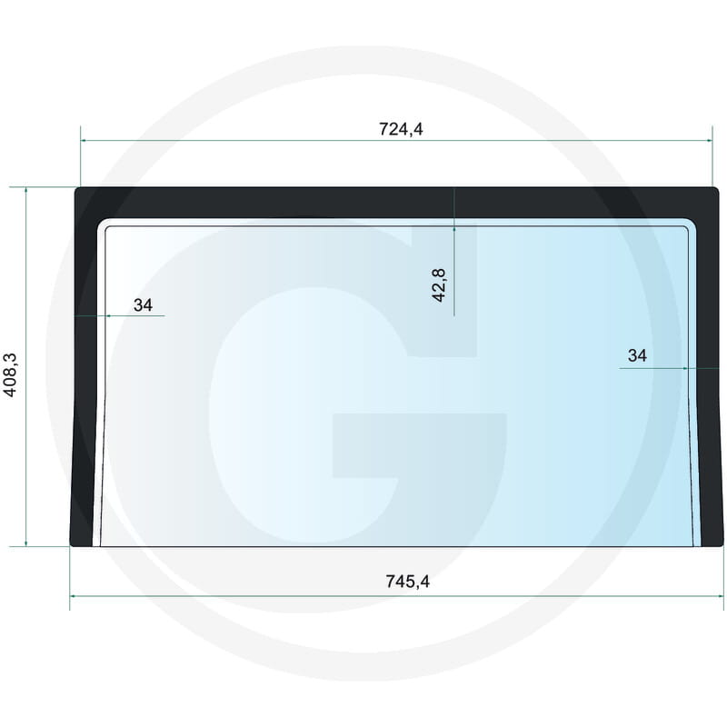 Dachscheibe - passend zu Weidemann Kabine LK152