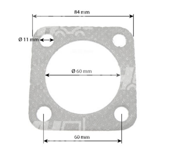 Abgaskrümmerdichtung - passend zu Case IH Serie CS,  Steyr Serie 80, Serie 900