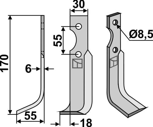 BL4728 Fräsmesser L - passend zu BCS 59278