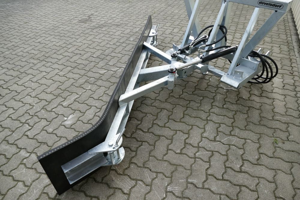 Düvelsdorf rubber pusher 2.60m swivel 70° - Euro mount / CAT 2 / fork tines