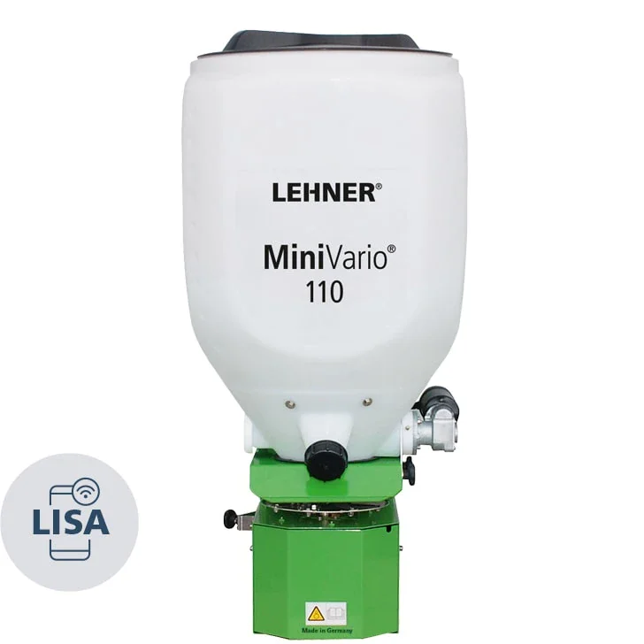 LEHNER MiniVario® 110 Allround Spreader – 12V Granule Spreader for narrow working widths up to 6 m