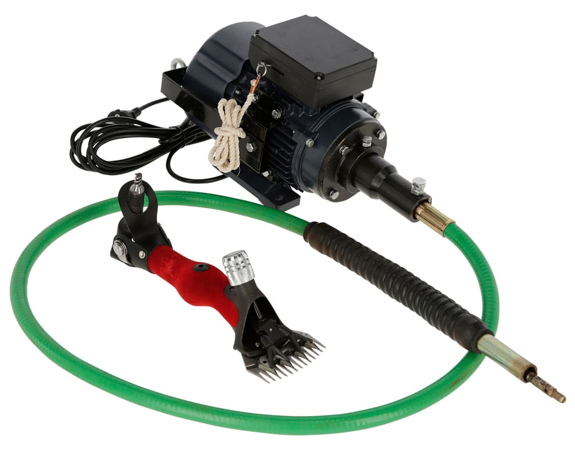 Wellington Schafschuranlage Worm-Drive 370W – Komplettanlage mit Handstück & 2 Messersätzen