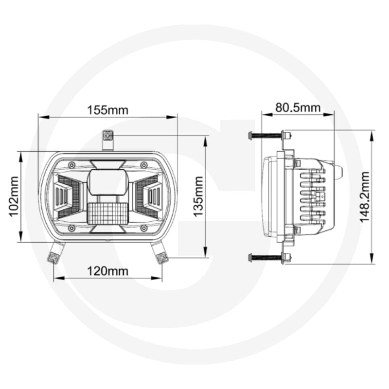 LED headlights - compatible with New Holland TD, TN, and TT series