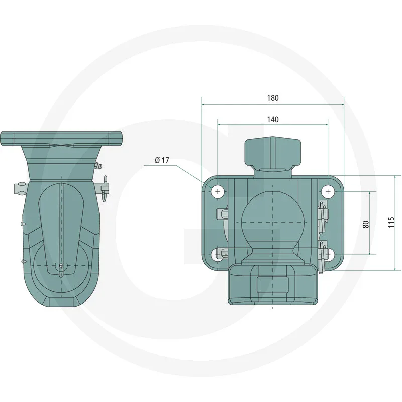 Walterscheid Kugelkupplung - Flanschausführung mit Verdrehsicherung