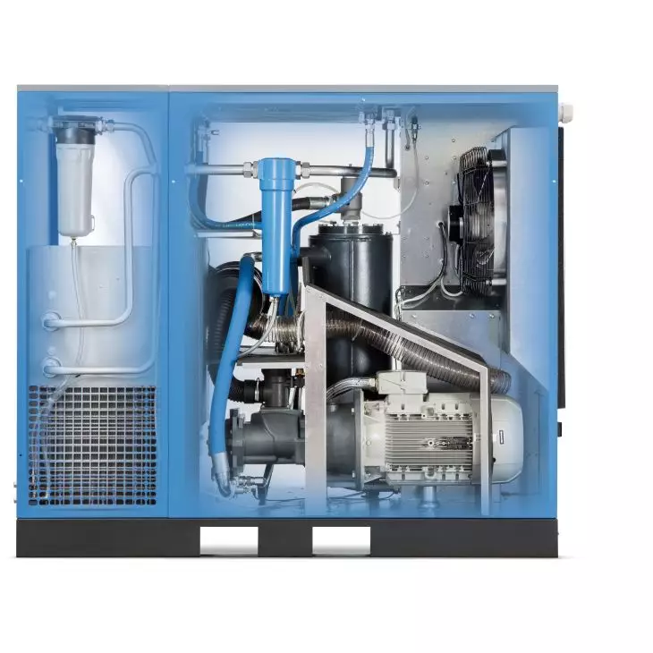 ELMAG Schraubenkompressor RMB 15D 15 kW/10 bar, inkl. Kältetrockner, 2266 l/min, Regelung fest