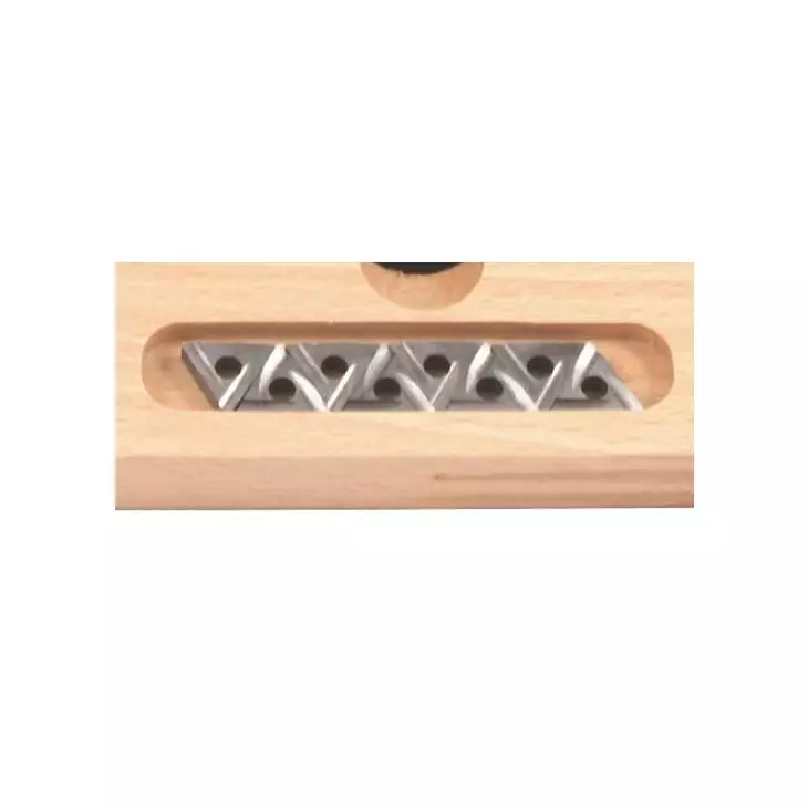 Wendeplatte zu DM-Satz 'Camlock' ab 16x16mm passend, dreieckform 'links - TIN/beschichtet'