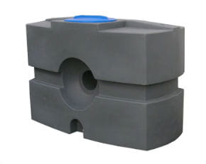 EMP 1000 L Wassertank – kompakter PE Wasserbehälter mit Messinganschluss, Deckel & Ablass