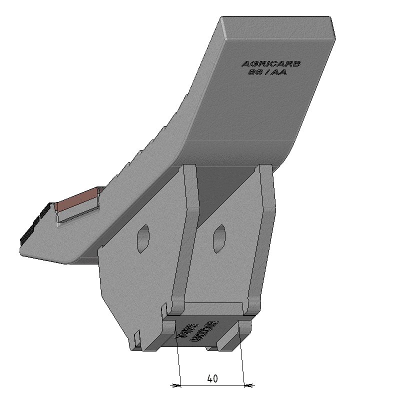 Agricarb deep loosening chisel reinforced – suitable for Quivogne