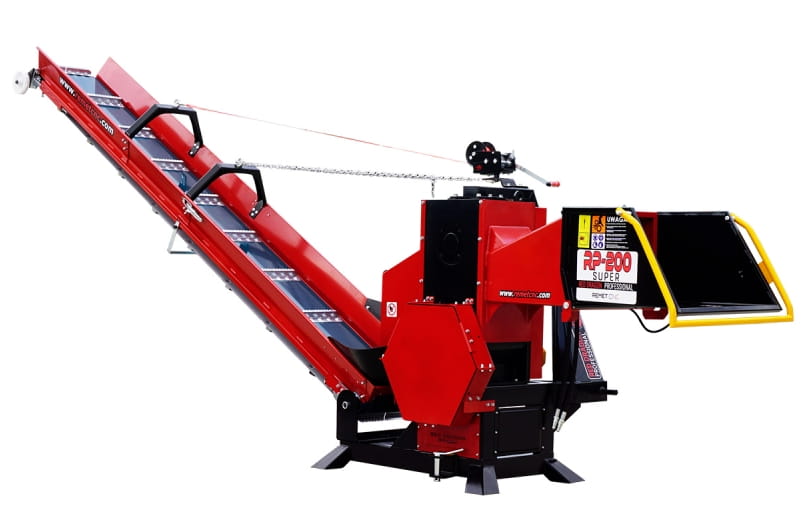Remet CNC Holzhacker RP200 SUPER mit Zapfwelle & 4m Förderband | Profi-Holzhacker 170 mm
