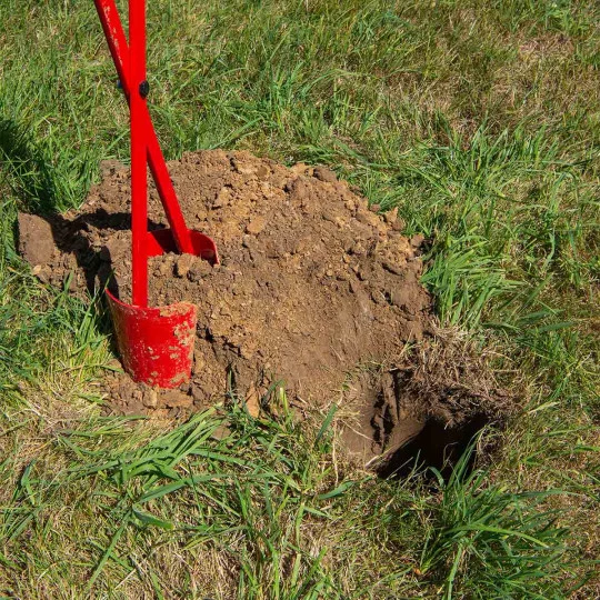 Kreuzspaten für Pflanzlöcher 11–28 cm – Verstellbarer Spaten für Pfosten & Pflanzarbeiten