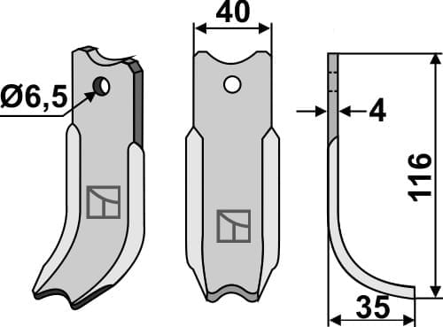 BL4473 Hackmesser - passend zu Agria 06622