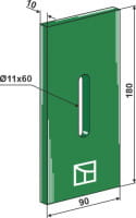 Greenflex Kunststoff-Abstreifer - passend zu Amazone 60812 (60832)