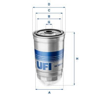UFI Filter 24.351.01 Kraftstofffilter SpinOn