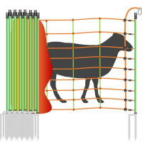 Schafzäune Elektrozaun 50m / 2 Spitzen / 90cm