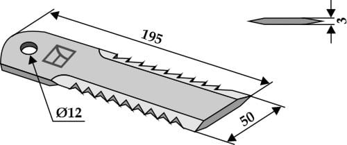 Häckslermesser - passend zu Claas 0007376000 / JD Z35241