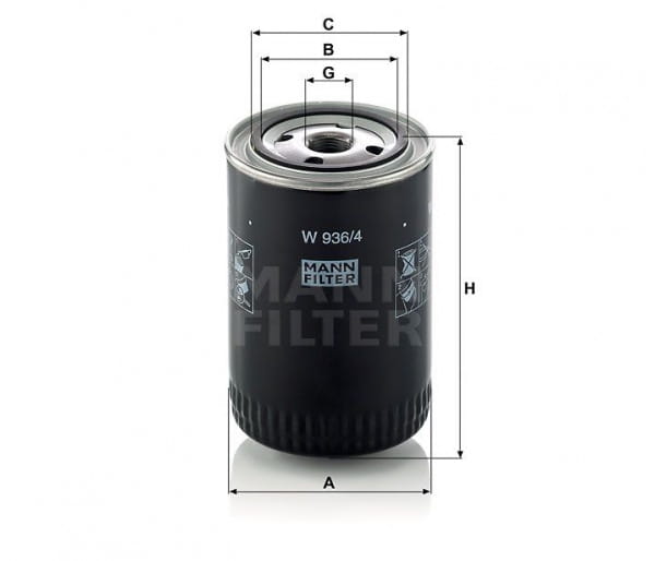 Mann Filter W 936/4 Wechselfilter SpinOn