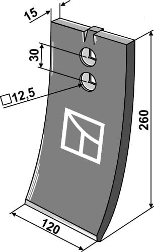 Scharspitze 260mm - passend zu Väderstad 489403 / 489403-1