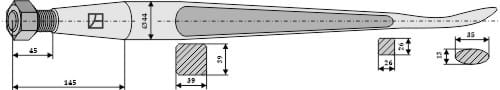Löffelzinken "Original SHW" 1250 mm