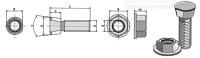 Scharschraube - 12.9 M14 x 2 x 45 mit Bundmutter