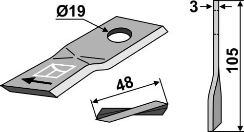 Rotorklinge - passend zu Claas 0009041778