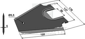 Ladewagenmesser 5mm - passend zu Schuitemaker 433.0999 - 433.0102