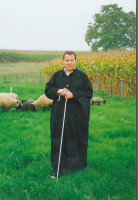 Kerbl Schäferhemd mit Druckknopfleiste - schwarz