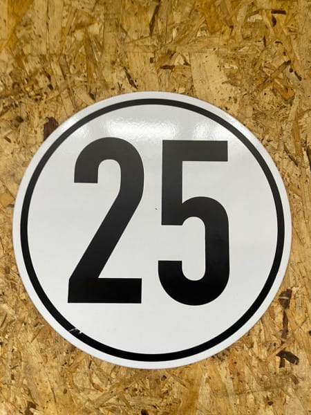 Schild 25 km/h - Blech