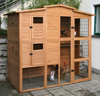 Holz Hühnerhaus Exklusiv - 222 x 115 x 200cm