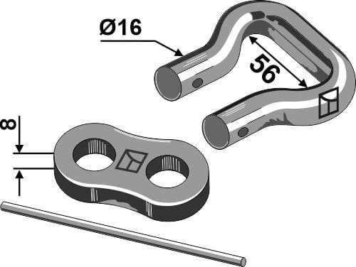 Kettenschloß Ø16 - 694230