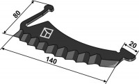 Rundballenmesser - passend zu Krone 002763640 / 002763645