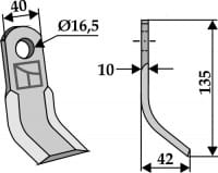 Y- Messer 135mm - passend zu Tierre