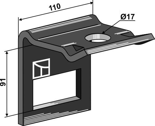 Halter für Zinken 80x12