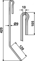 Striegelzinken - passend zu Amazone 952461