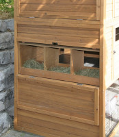 Holz Hühnerhaus Exklusiv - 222 x 115 x 200cm