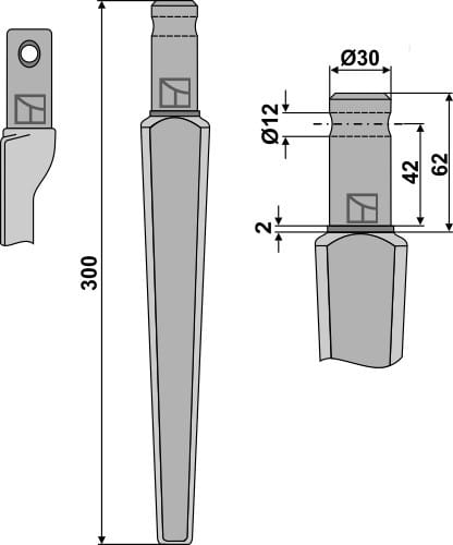 Kreiseleggenzinken 300mm - passend zu Pegoraro 003981-01