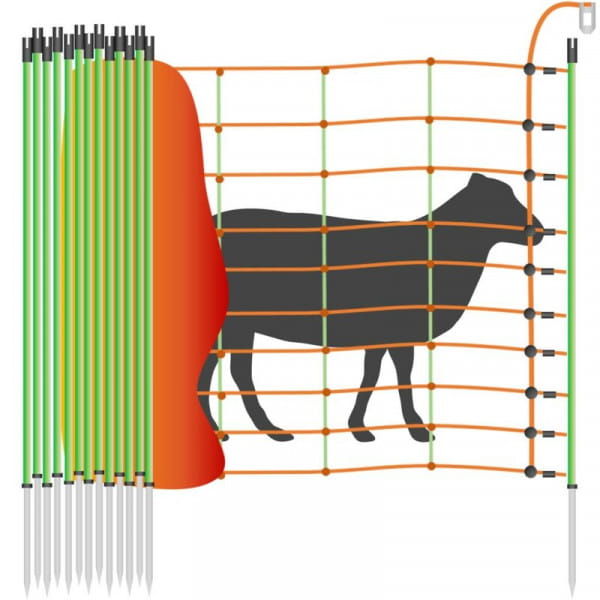 Schafnetz Elektrozaun 50m / 1 Spitze / 105cm