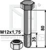 Schraube mit Sicherungsmutter - M12 - 8.8