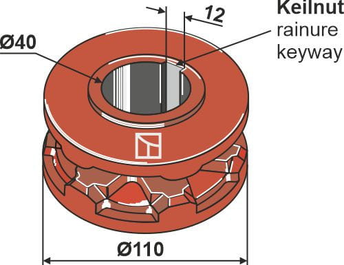 Nusskettenrad Ø110