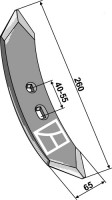 Grubberschar MF 260mm - passend zu Kverneland KK193570